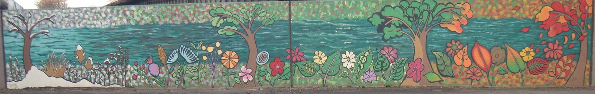 Four Seasons Along the Chenango River Mural